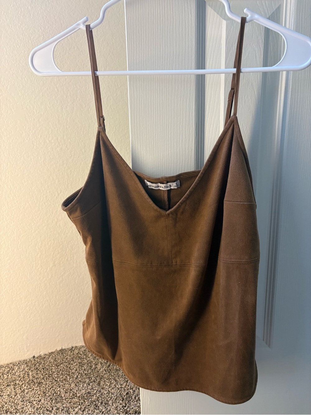 Abercrombie & Fitch Brown Suede V-Neck Cami